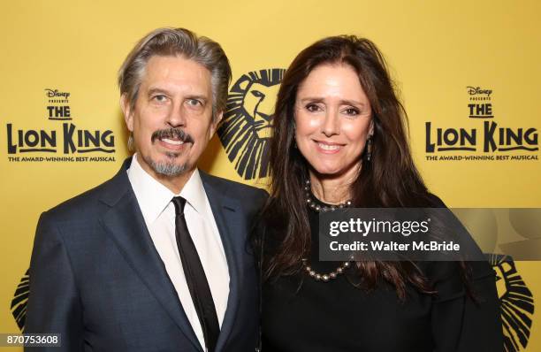 Elliot Goldenthal and Julie Taymor attend the 20th Anniversary Performance of 'The Lion King' on Broadway at The Minskoff Theatre on November e, 2017...