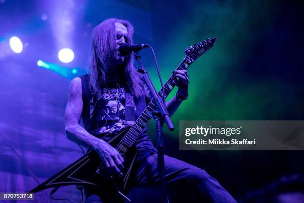 Alexi Laiho of Children of Bodom performs at UC Theatre on November 5, 2017 in Berkeley, California.