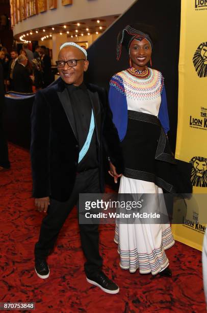 Lebo M attends the 20th Anniversary Performance of 'The Lion King' on Broadway at The Minskoff Theatre on November e, 2017 in New York City.