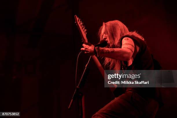 Alexi Laiho of Children of Bodom performs at UC Theatre on November 5, 2017 in Berkeley, California.