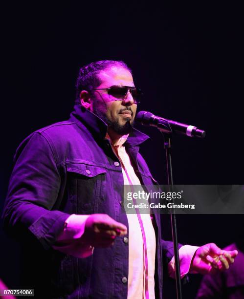 Recording artist Al B. Sure! performs during the Vegas Cares benefit at The Venetian Las Vegas honoring victims and first responders of last month's...