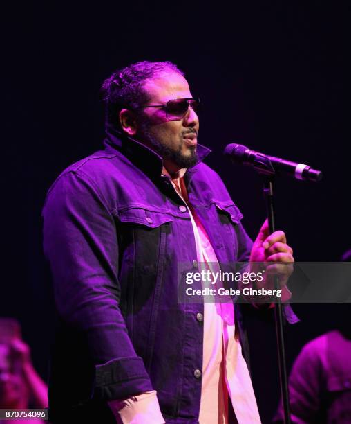 Recording artist Al B. Sure! performs during the Vegas Cares benefit at The Venetian Las Vegas honoring victims and first responders of last month's...