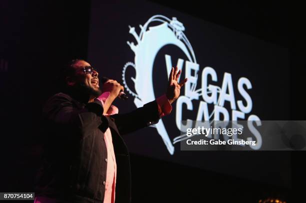 Recording artist Al B. Sure! performs during the Vegas Cares benefit at The Venetian Las Vegas honoring victims and first responders of last month's...