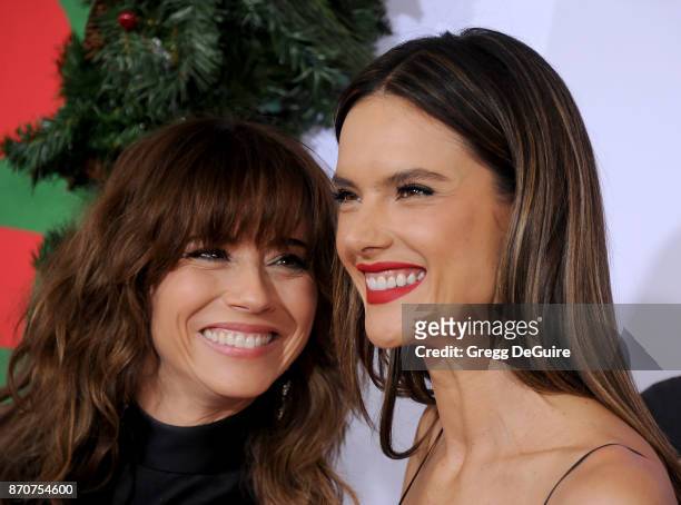 Alessandra Ambrosio and Linda Cardellini arrive at the premiere of Paramount Pictures' "Daddy's Home 2" at Regency Village Theatre on November 5,...
