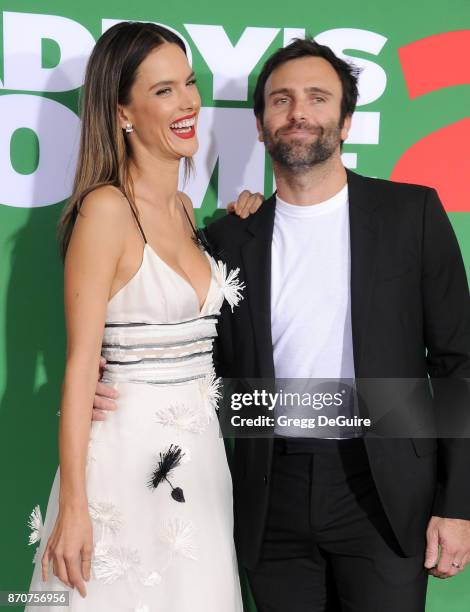Alessandra Ambrosio and Jamie Mazur arrive at the premiere of Paramount Pictures' "Daddy's Home 2" at Regency Village Theatre on November 5, 2017 in...