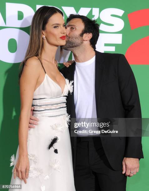 Alessandra Ambrosio and Jamie Mazur arrive at the premiere of Paramount Pictures' "Daddy's Home 2" at Regency Village Theatre on November 5, 2017 in...