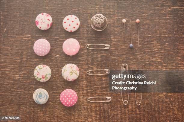 Safety Pin Buttons Button Safety Pin Photos and Premium High Res Pictures - Getty Images