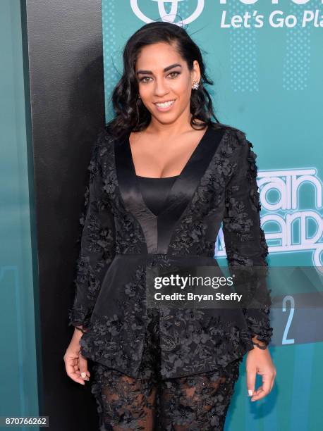 Television host Sharon Carpenter attends the 2017 Soul Train Music Awards at the Orleans Arena on November 5, 2017 in Las Vegas, Nevada.