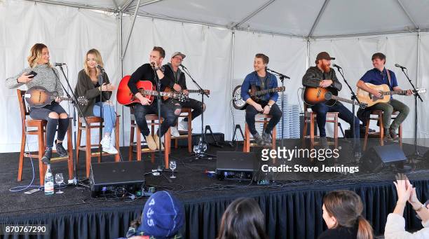 Singers Emma Salute, Maddie Salute and Dawson Anderson of Temecula Road, Singers Hunter Hayes, Eric Pasley and David Barnes perform on Day 4 of Live...