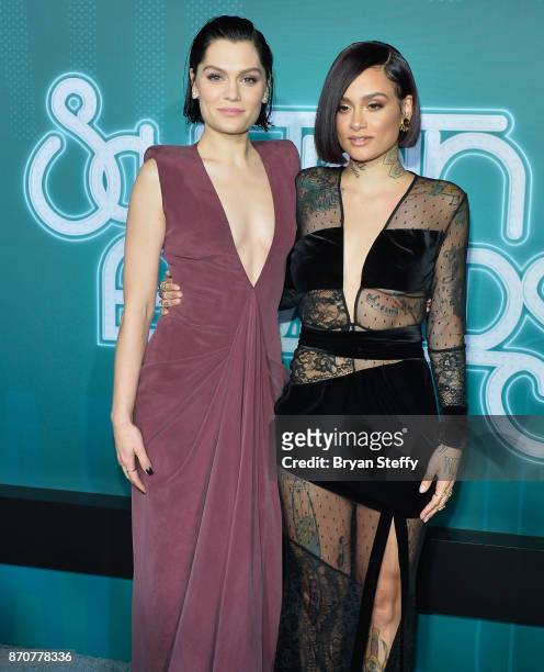 Singers Jessie J and Kehlani attend the 2017 Soul Train Music Awards at the Orleans Arena on November 5, 2017 in Las Vegas, Nevada.