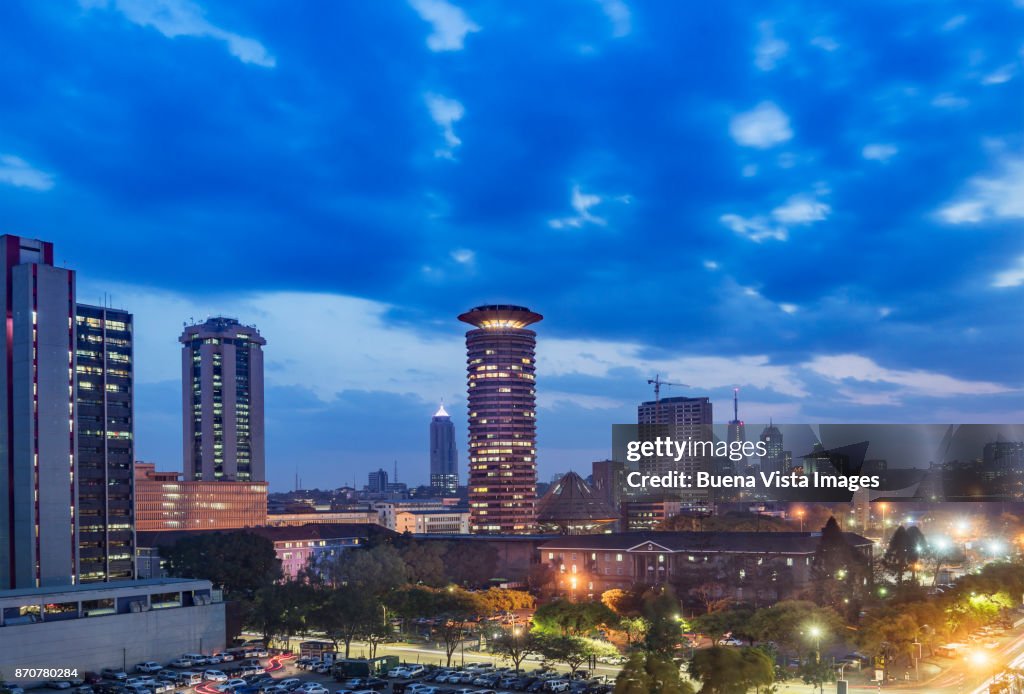 The Nairobi's business district.