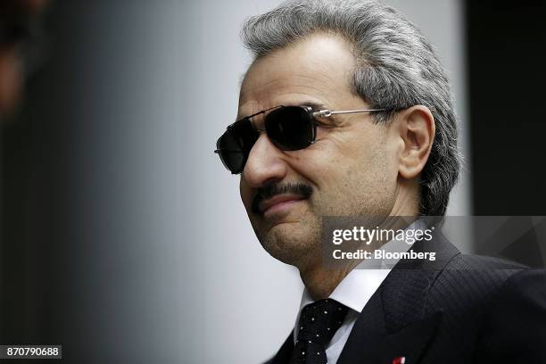 Prince Alwaleed Bin Talal, Saudi billionaire and founder of Kingdom Holding Co., arrives to give evidence at the High Court in London, U.K., on...