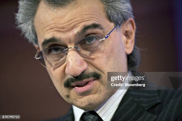 Prince Alwaleed Bin Talal, Saudi billionaire and founder of Kingdom Holding Co., speaks at the Bloomberg Year Ahead: 2014 conference in Chicago,...