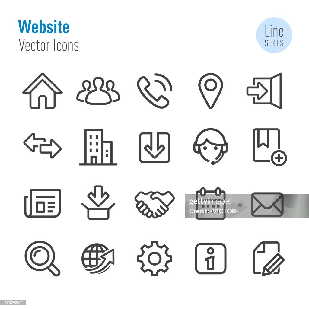 Icone del sito Web - Vector Line Series