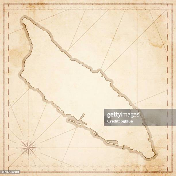 ilustraciones, imágenes clip art, dibujos animados e iconos de stock de mapa de aruba en estilo vintage retro - antiguo papel con textura - aruba