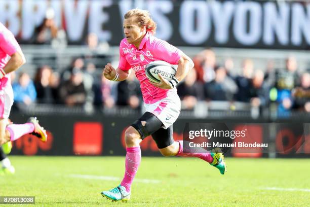 Charl McLeod of Stade Francais during the French Top 14 match between Brive and Stade Francais on November 5, 2017 in Brive, France.