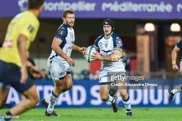 Alexandre Dumoulin of Montpellier during the French Top 14 match between Montpellier and Clermont at Altrad Stadium on November 5, 2017 in...