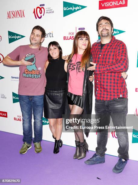 Rozalen , Jose Munoz and David Munoz of Estopa attend the concert Cadena 100 por Ellas whose benefits go to the Spanish Association Against Cancer...