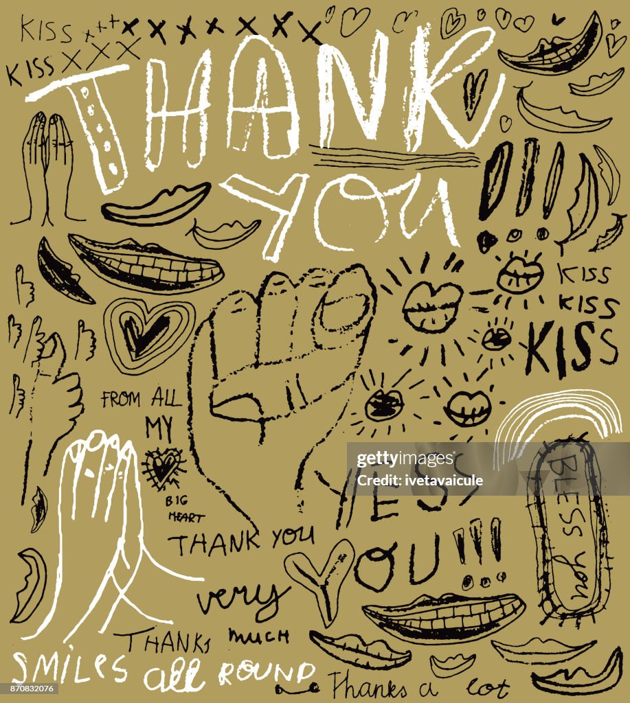 Thank you message graffiti style
