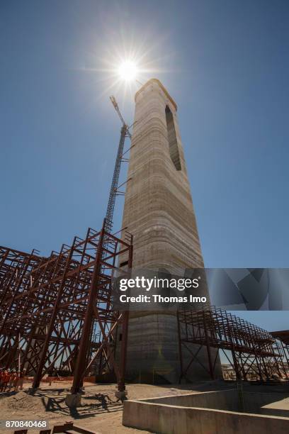 Atacama Desert, Chile Construction of a Concentrated Solar Power plant, Planta Solar Cerro Dominador on October 17, 2017 in Atacama Desert, Chile .