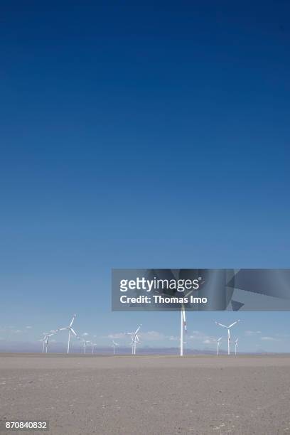 Atacama Desert, Chile Wind farm in the Atacama desert on October 17, 2017 in Atacama Desert, Chile .