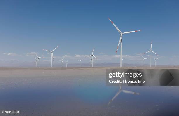 Atacama Desert, Chile Wind farm in the Atacama desert on October 17, 2017 in Atacama Desert, Chile .