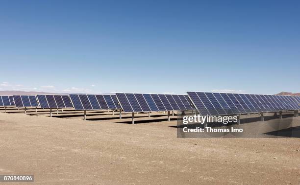 Atacama Desert, Chile Solar Plant - Planta Solar Jama - located in the Atacama Desert on October 17, 2017 in Atacama Desert, Chile .