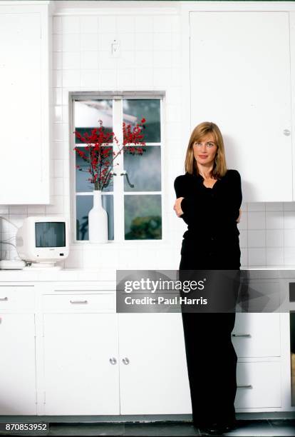 Amanda Pays, English actress, model in the first home she purchased , renovated and decorated with her husband Corbin Bernsen December 14, 1989...