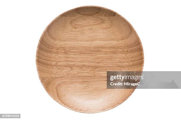empty rubber tree wood plate - serving dish stock-fotos und bilder