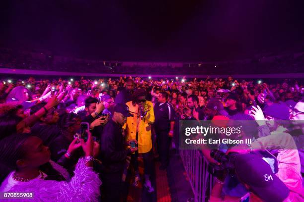 Rapper Young Thug performs at ComplexCon 2017 on November 5, 2017 in Long Beach, California.