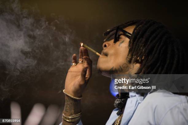 Rapper Wiz Khalifa performs at ComplexCon 2017 on November 5, 2017 in Long Beach, California.