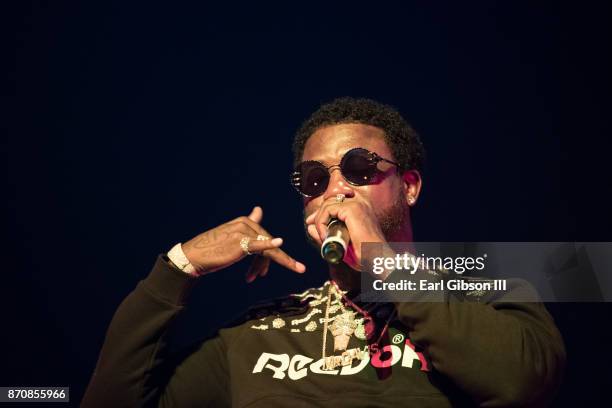 Rapper Gucci Mane performs at ComplexCon 2017 on November 5, 2017 in Long Beach, California.