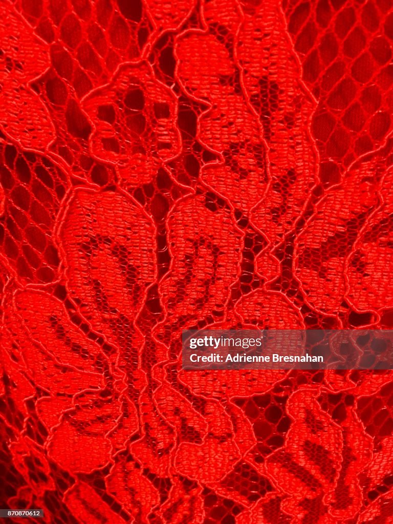 Bright Red Lace