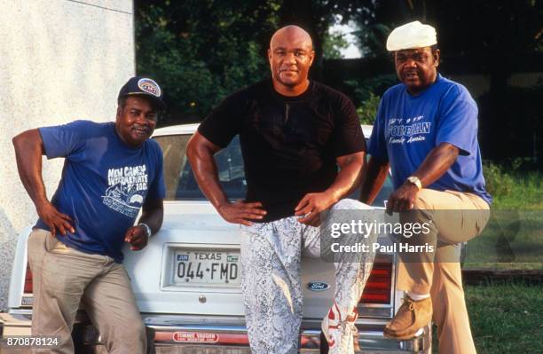 George Foreman, boxer photographed outside Houston at the George Foreman Youth Camp, Texas, February 9 Houston, Texas