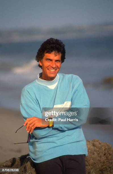 Mark Spitz trains, trying to get in shape for the 1992 Olympics May 17, 1990 Topanga Beach, Los Angeles, California