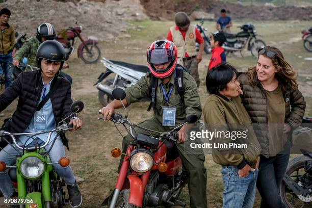 Group of Minsk enthusiasts from mostly from northern Vietnam gather for an Minks off-road tournament on November 5, 2017 in Hanoi, Vietnam. A new...