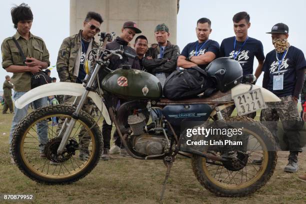Minsk motorcycles showcase at the gathering of hundreds of Minsk enthusiasts on November 5, 2017 in Hanoi, Vietnam. A new generation of Vietnamese...