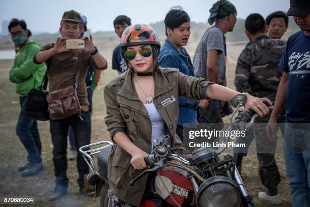 Minsk enthusiasts mostly from northern Vietnam gather for a Minks off-road tournament on November 5, 2017 in Hanoi, Vietnam. A new generation of...