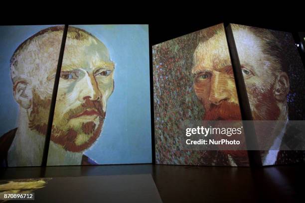 Multimedia art exhibition entitled Van Gogh Alive featuring the work of the Dutch painter Vincent Van Gogh at Megaron Hall in Athens, Greece,...