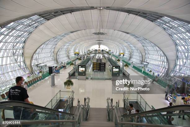 Images from the area of the gates in Suvarnabhumi airport or the New Bangkok International airport, that is the largest of the two international...