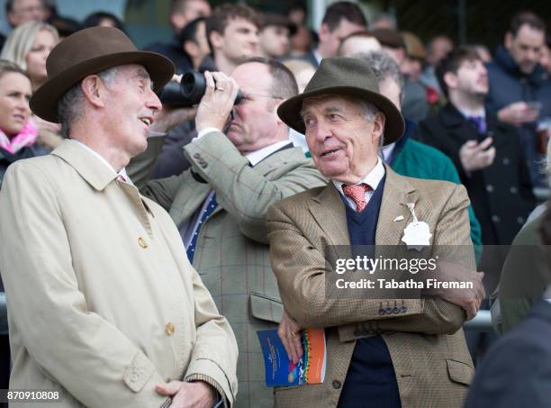 Racegoers attend race day at Ascot Racecourse on November 4, 2017 in Ascot, England.