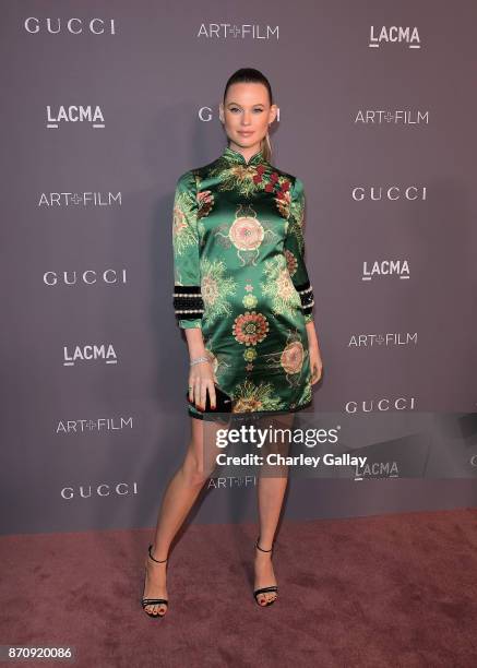 Model Behati Prinsloo attends the 2017 LACMA Art + Film Gala Honoring Mark Bradford and George Lucas presented by Gucci at LACMA on November 4, 2017...