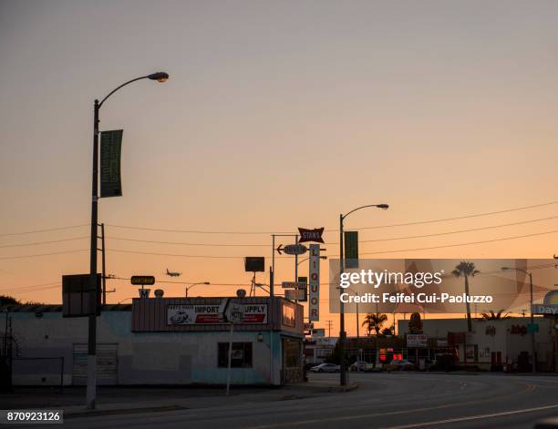 sunset light at inglewood, los angeles, california, usa - inglewood california stock pictures, royalty-free photos & images