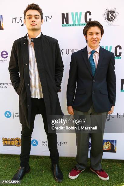Alejandro Fuenzalida and Daniel Covarrubias attends the 8th Annual "Movies By Kids" Awards Show at Fox Studios on November 4, 2017 in Los Angeles,...