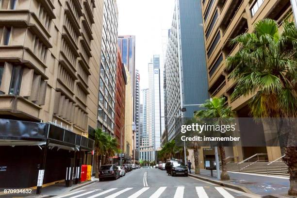 city street, phillip street sydney australia, kopie ruimte - sydney street stockfoto's en -beelden