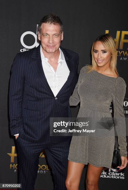 Actor Holt McCallany and guest attend the 21st Annual Hollywood Film Awards at The Beverly Hilton Hotel on November 5, 2017 in Beverly Hills,...