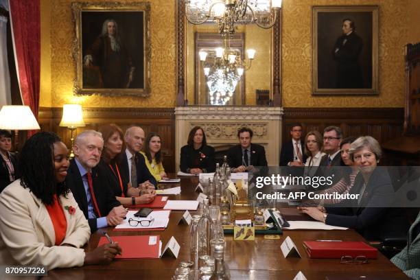 Westminster party leaders and politicians including Labour MP, Dawn Butler , Britain's opposition Labour Party Leader Jeremy Corbyn , Labour chief of...