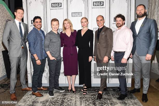 Jon Beavers, E.J. Bonilla, Noel Fisher, Martha Raddatz, Kate Bosworth, Michael Kelly Aaron Fowler and Eric Bourquin attend the Build Series to...