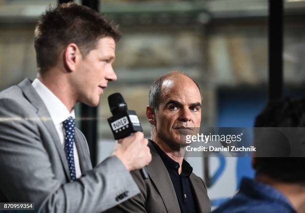 Jon Beavers and Michael Kelly attend the Build Series to discuss the mini-series 'The Long Road Home' at Build Studio on November 6, 2017 in New York...