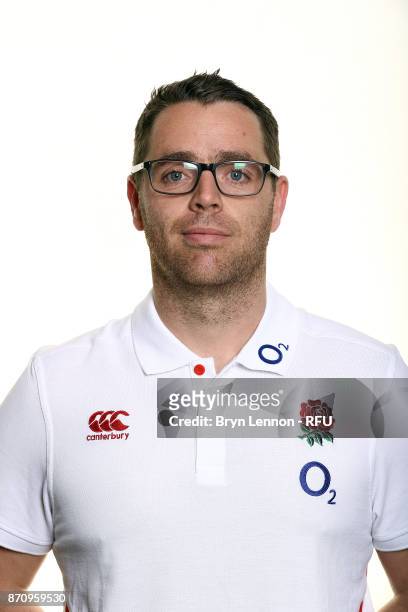 Joe Lewis of England poses for a portrait during the England Elite Player Squad Photo call at Pennyhill Park on November 6, 2017 in Bagshot, England.